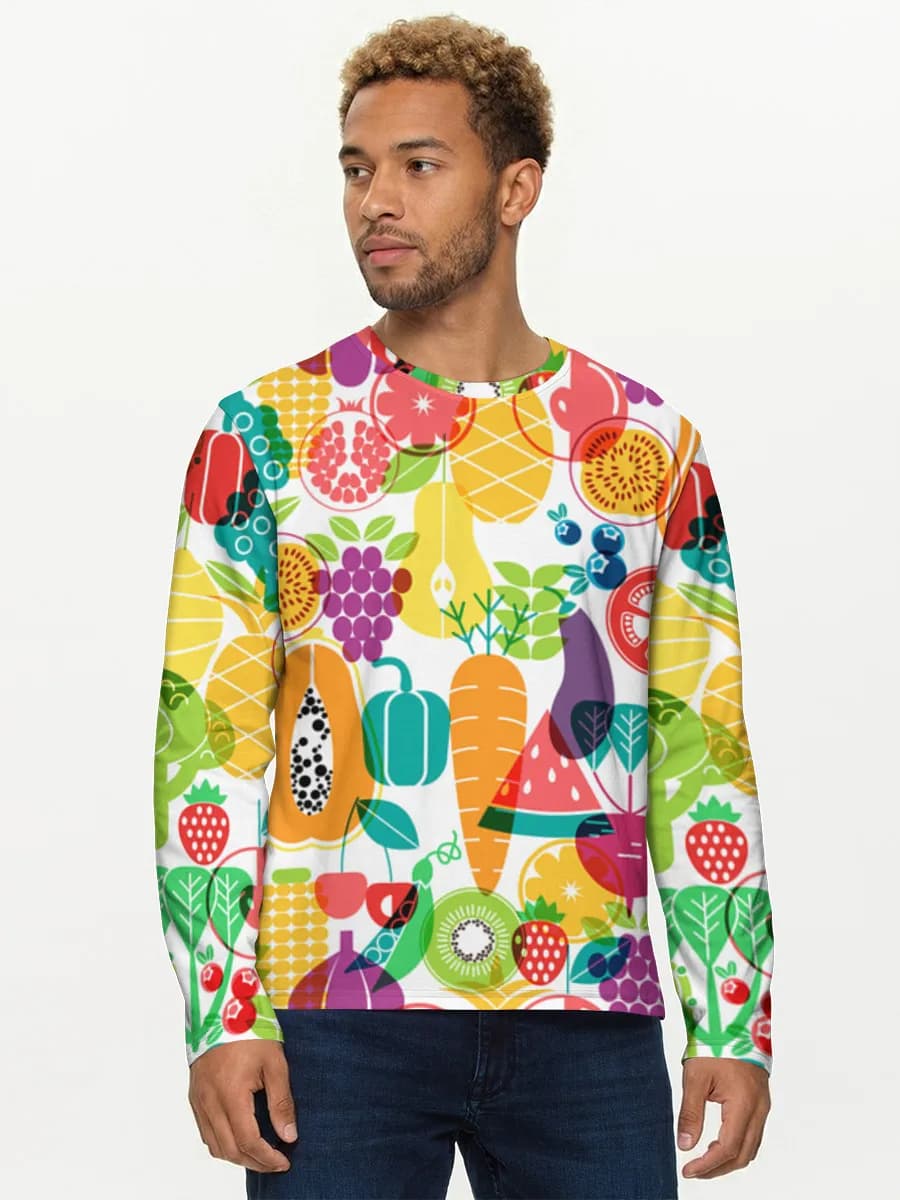 Camisa de manga larga de algodón para hombre
