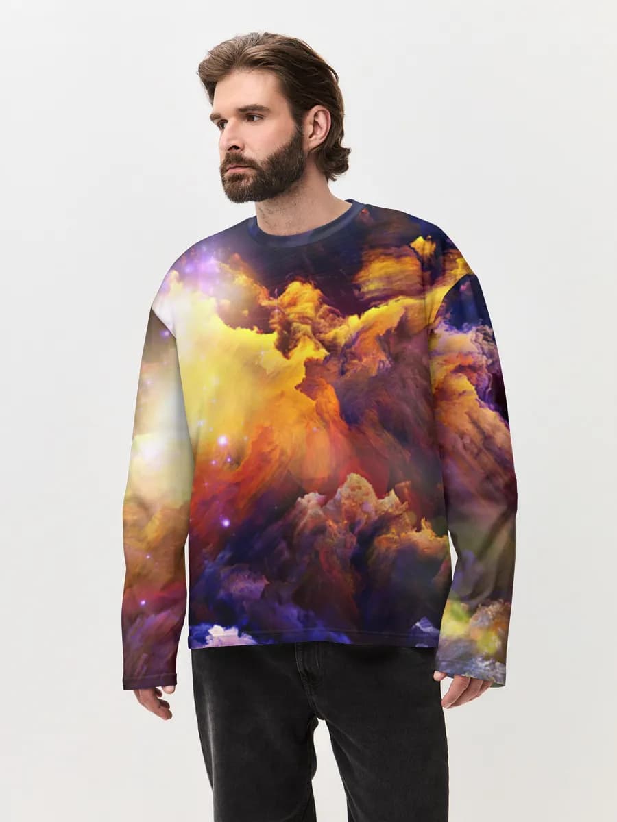Men's oversized cotton long sleeve