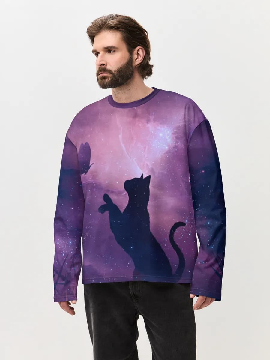 Men's oversized cotton long sleeve
