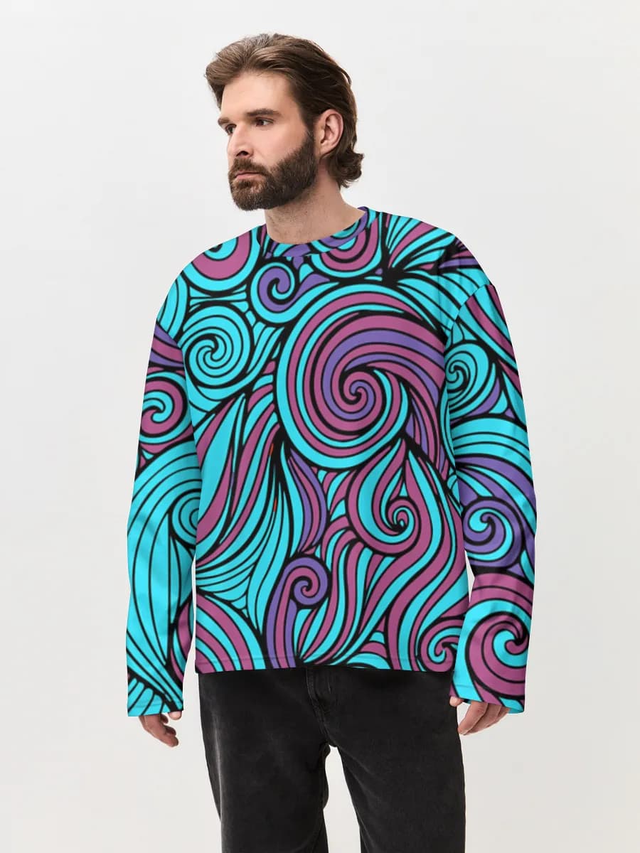 T-shirt Manches Longues Coton Oversize Homme