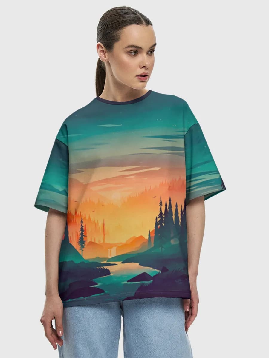 Women's oversized cotton T-shirt