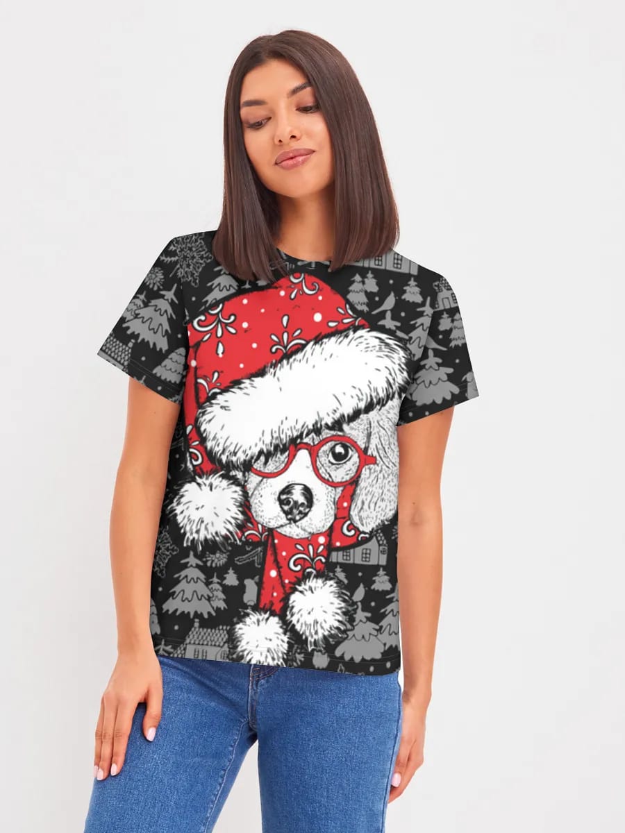 Chiot bonnet de Père Noël