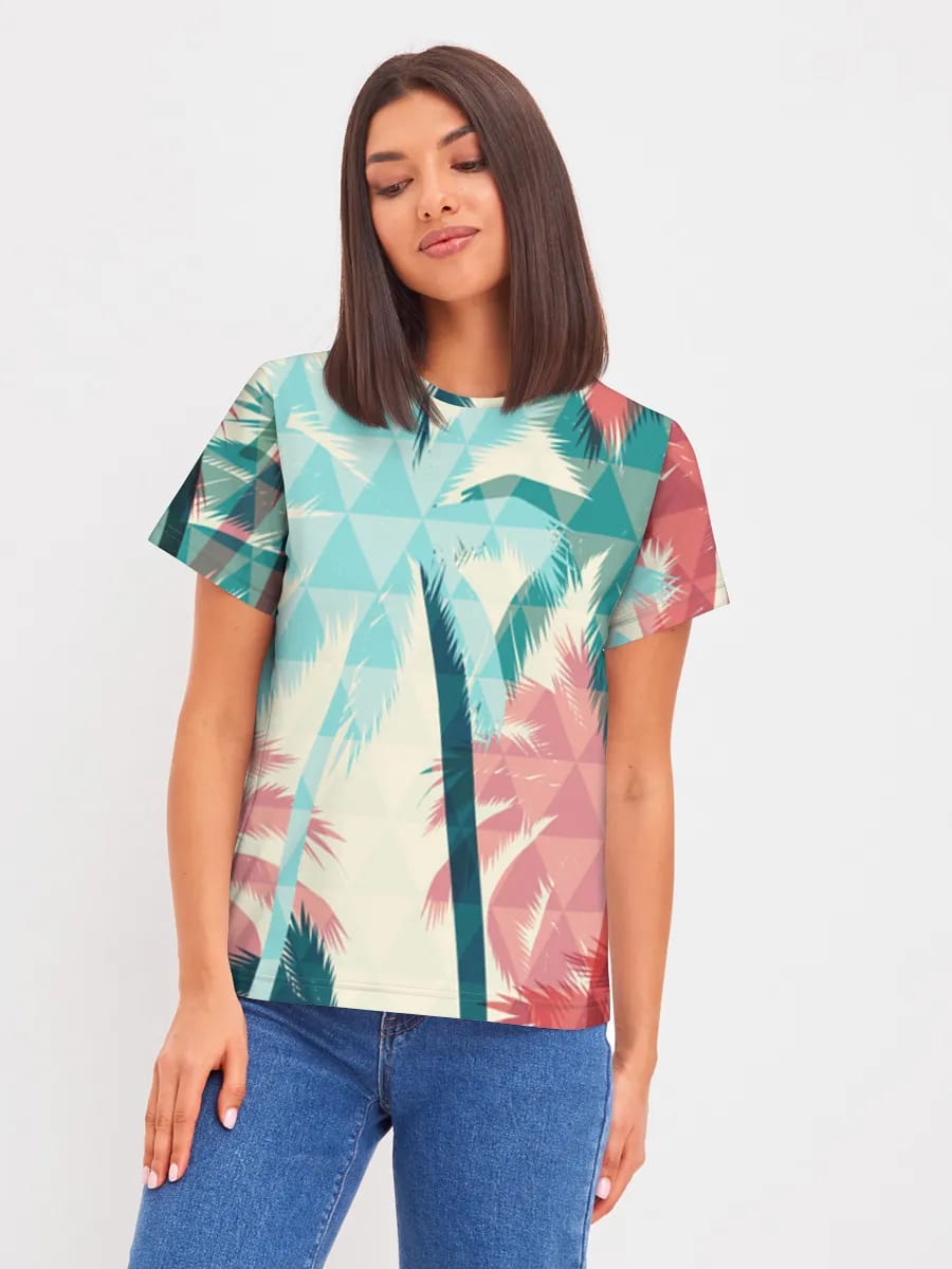Palmiers Low Poly Tropicaux