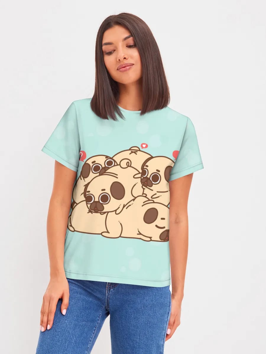 Pile de Chiots Carlins Kawaii