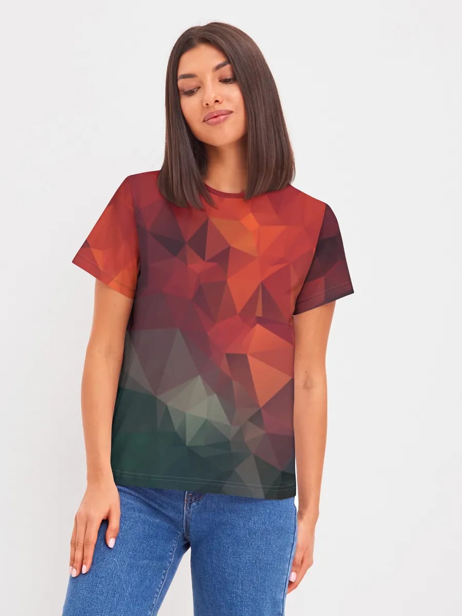 Low Poly Cramoisi et Sarcelle
