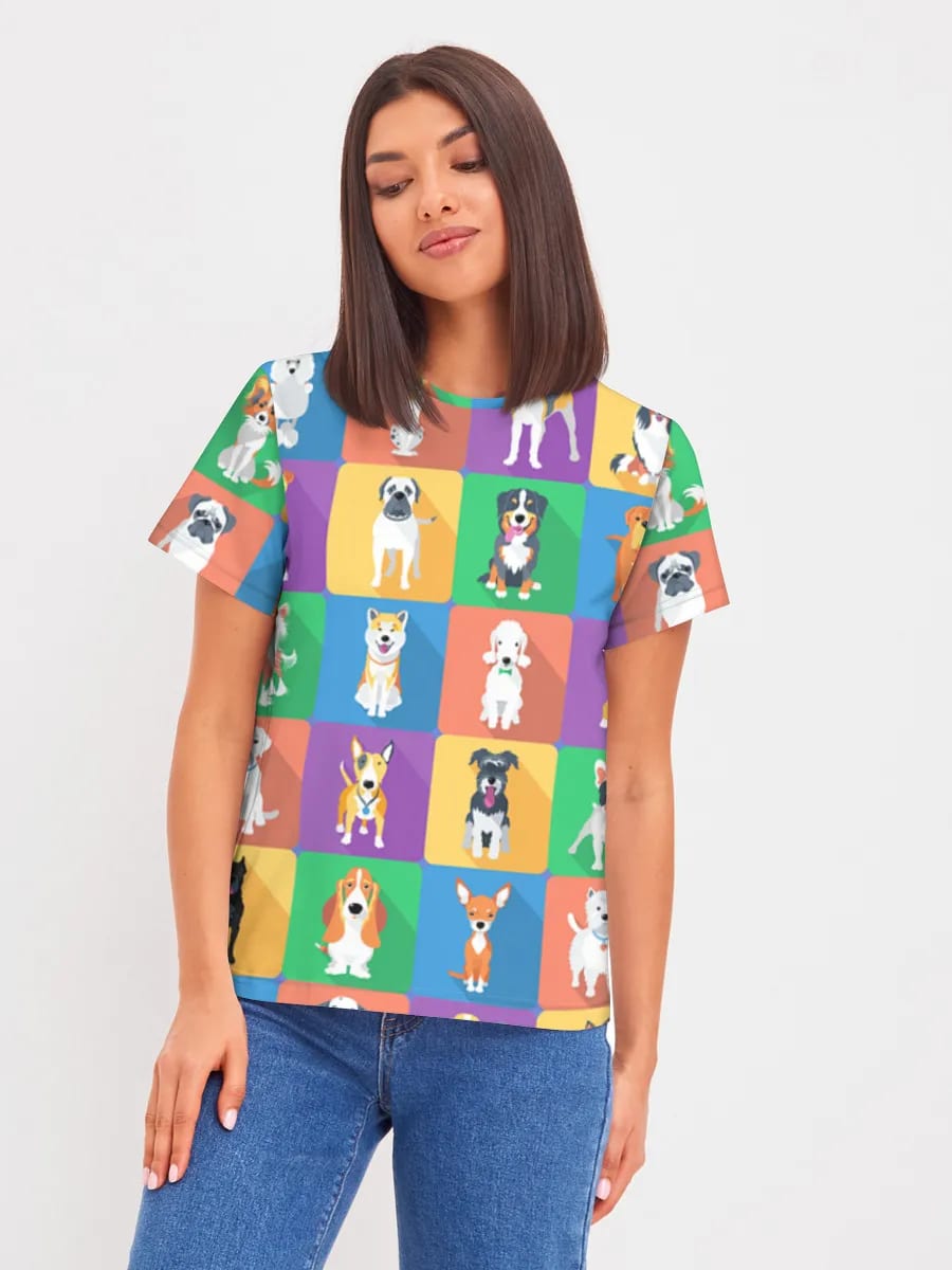 Chiens Dessin Animé Colorés