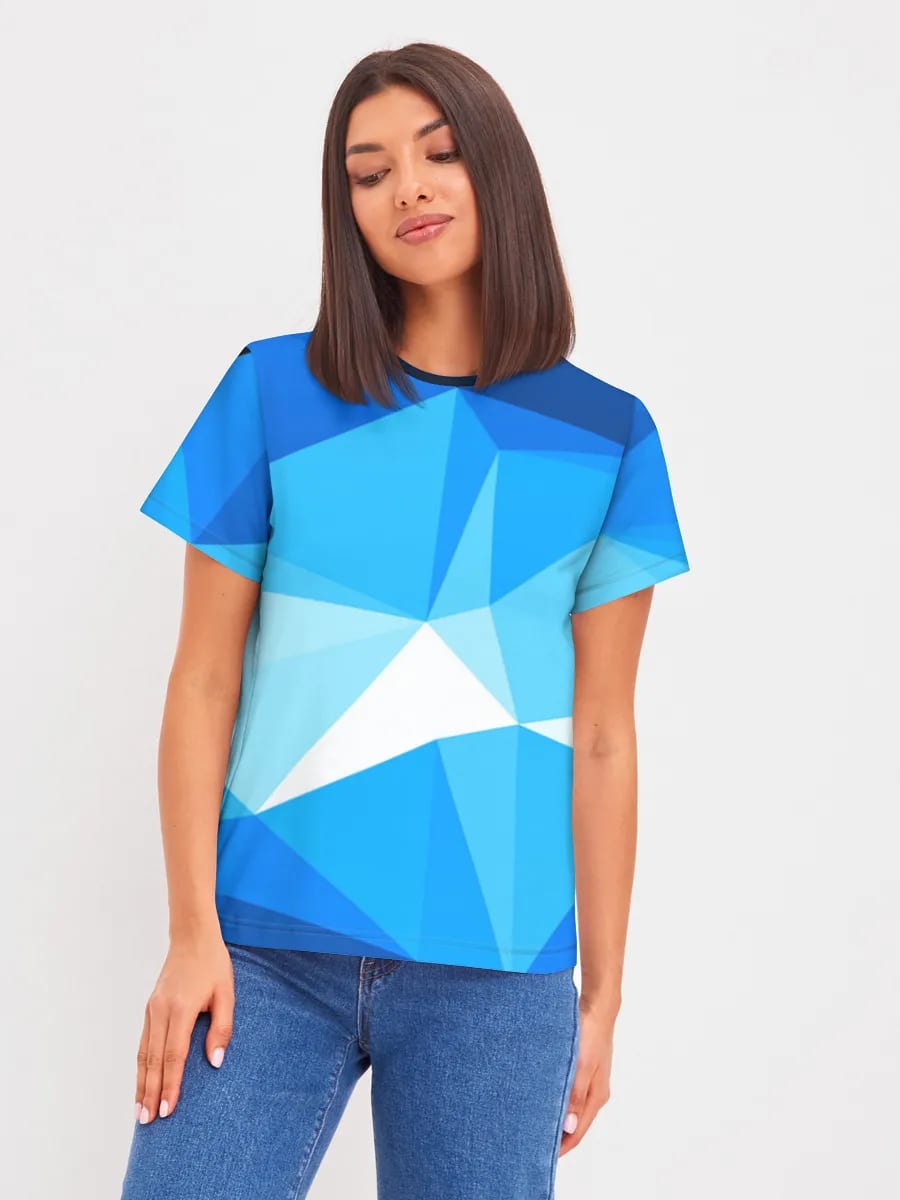 Géométrie Low Poly Bleue