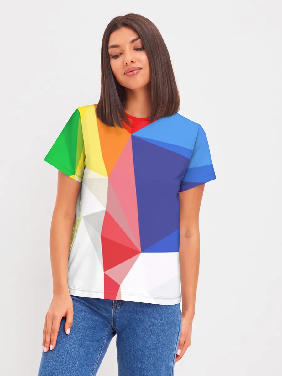 Géométrie Low Poly Arc-en-ciel