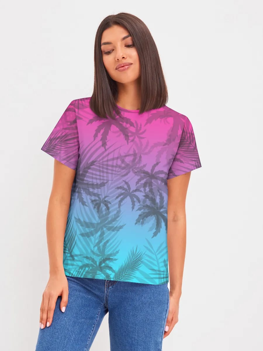 Feuilles de Palmier Tropical Néon