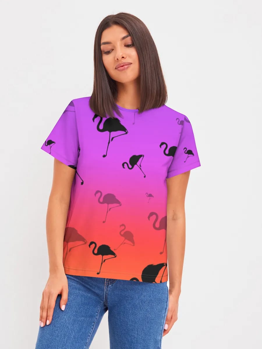 Neon Flamingo Silhouettes