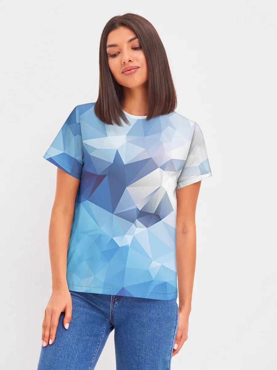 Géométrie Low Poly Bleue
