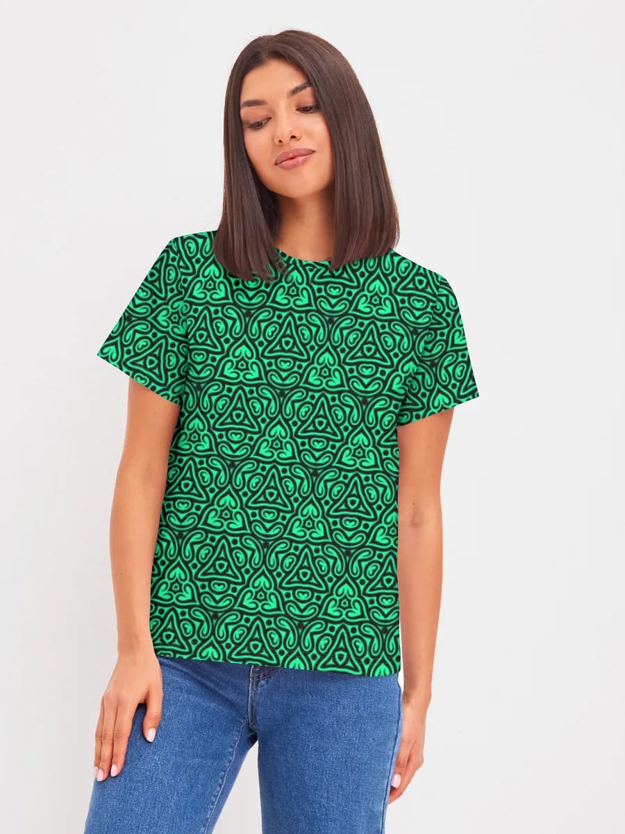Teal Trippy Geometriya