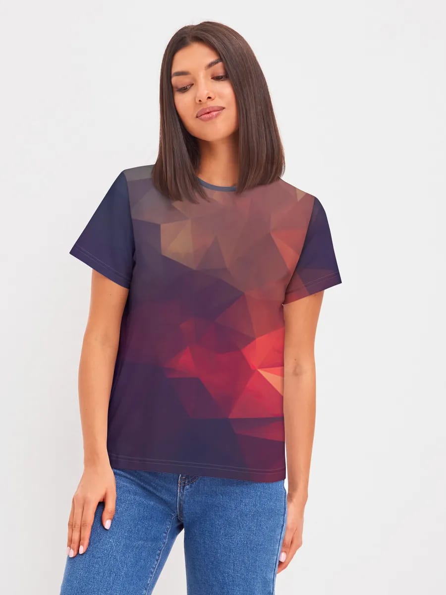 Low Poly gradient geometriya