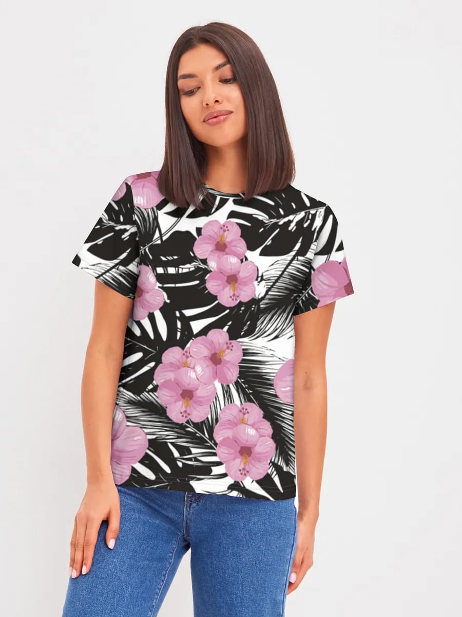 Feuilles Tropicales d'Hibiscus Rose