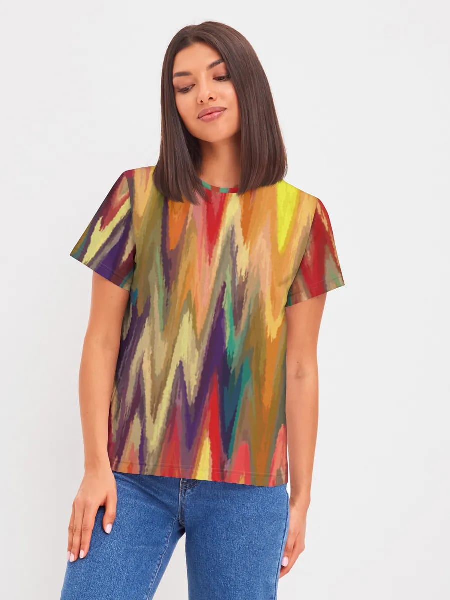 Rang-barang zigzag chevron toʻlqinlari