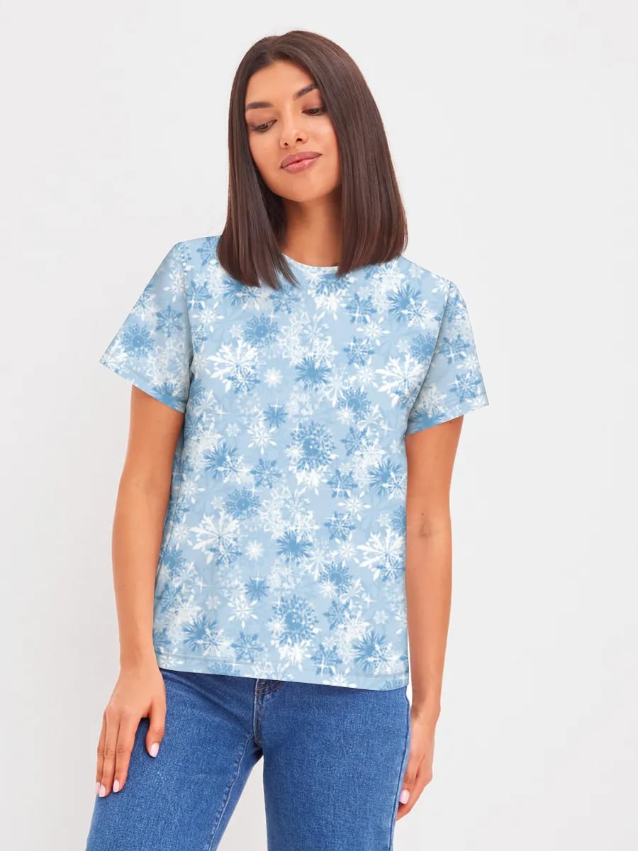 Copos de nieve azul hielo