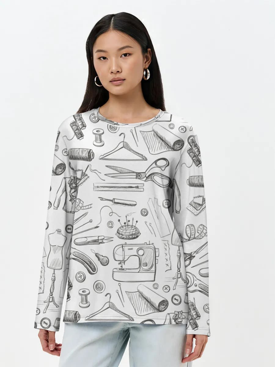 Women's long sleeve shirt. Cotton