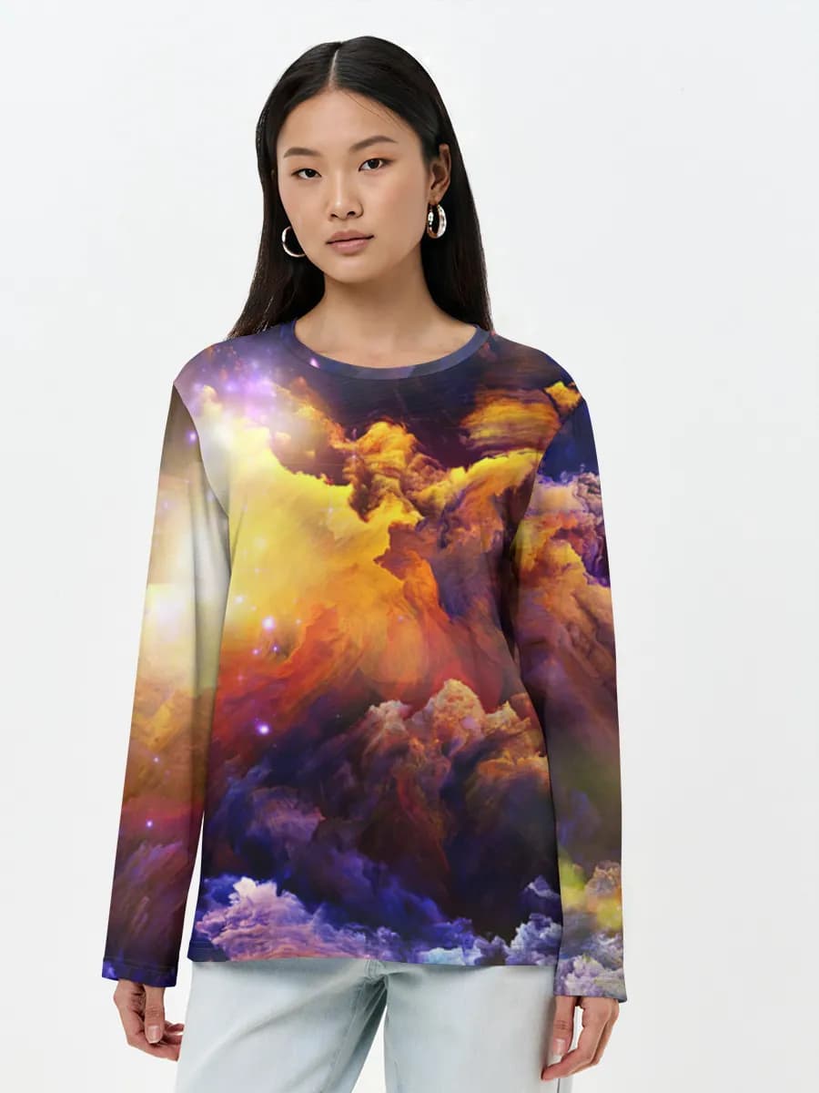 Women's long sleeve shirt. Cotton
