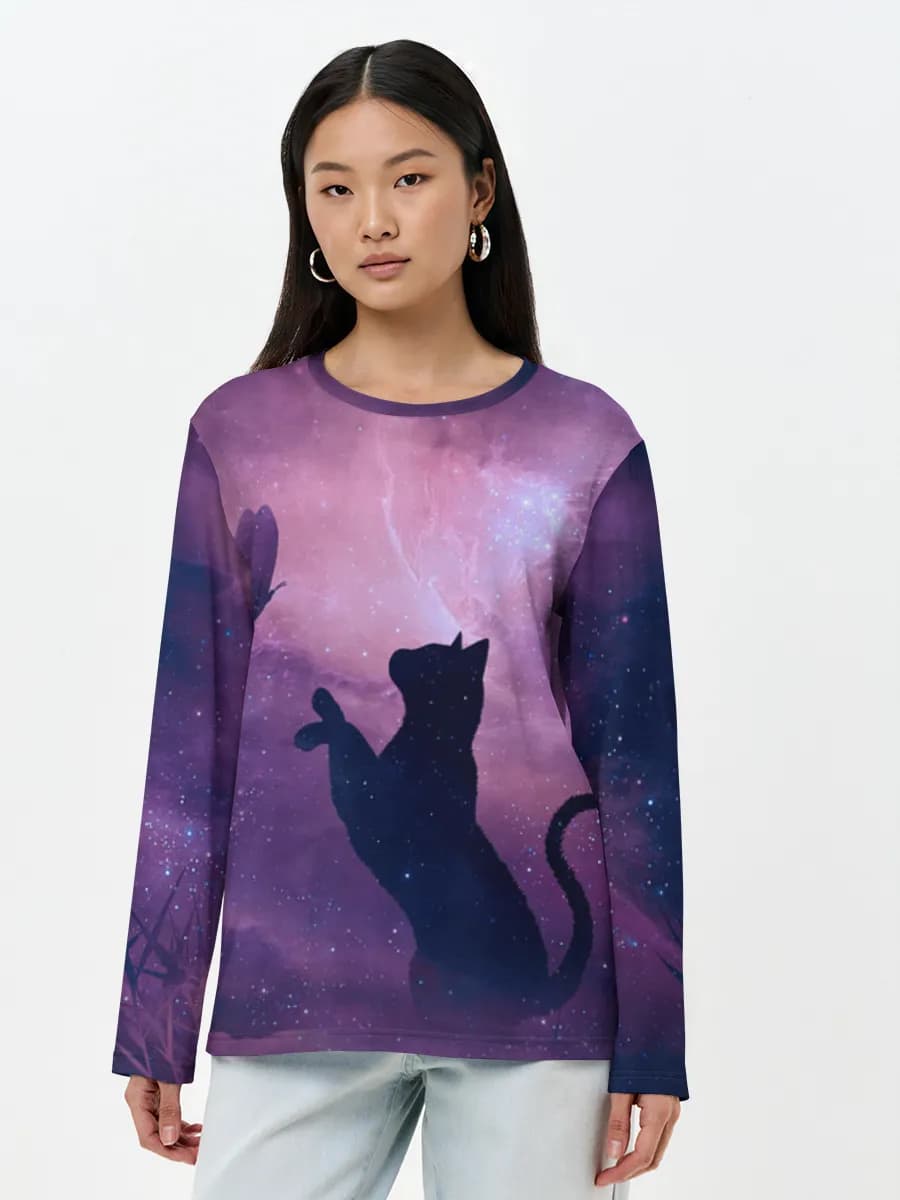 Women's long sleeve shirt. Cotton