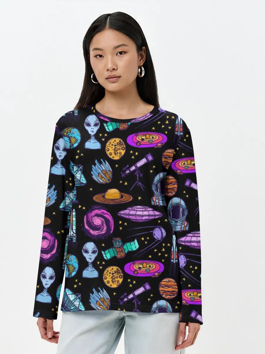 Women's long sleeve shirt. Cotton