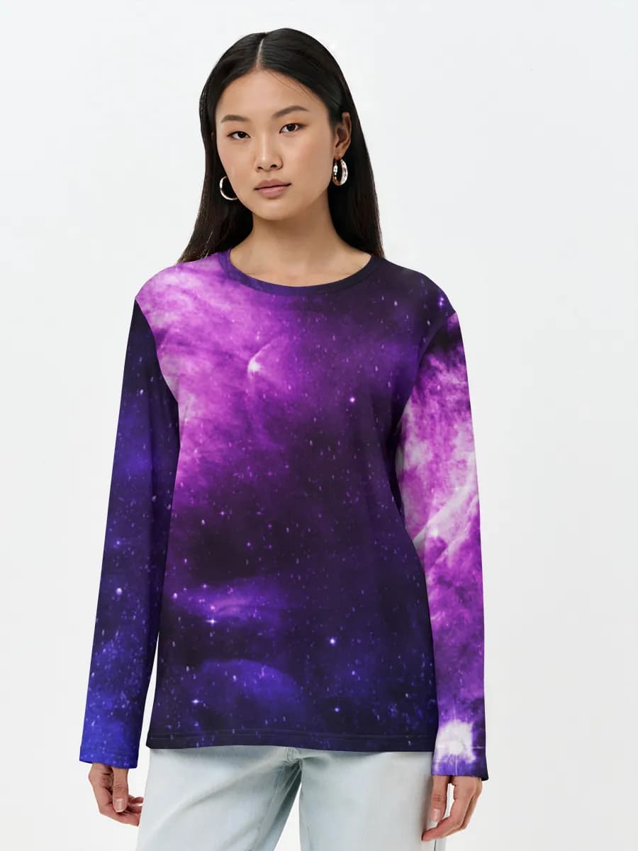 Damen Baumwoll Langarmshirt