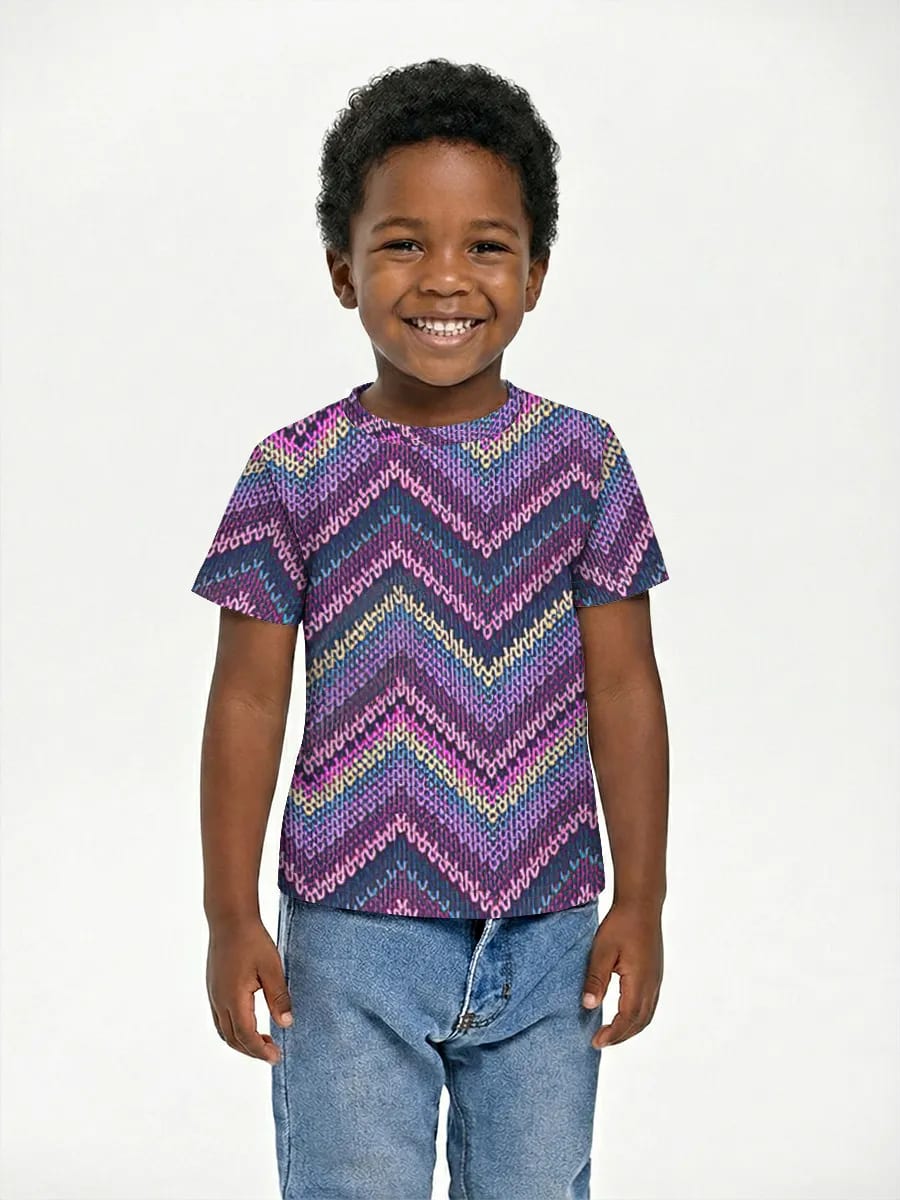 Buntes Chevron-Strickmuster