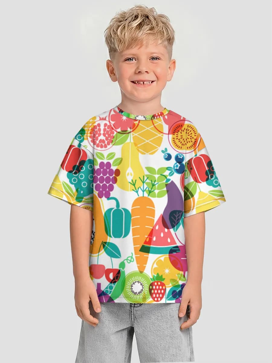 Camiseta infantil. De talla grande.