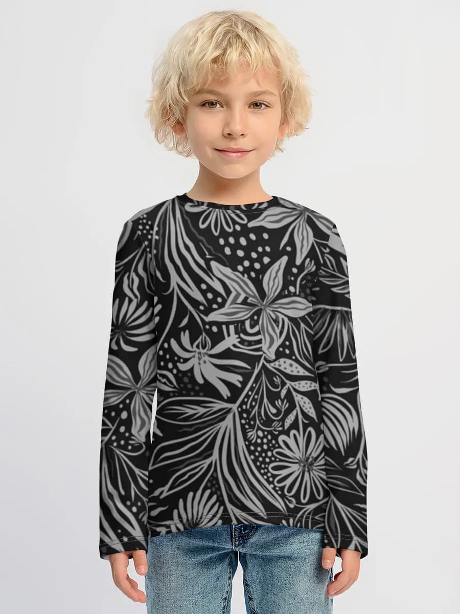 Camisa de manga larga de algodón para niños
