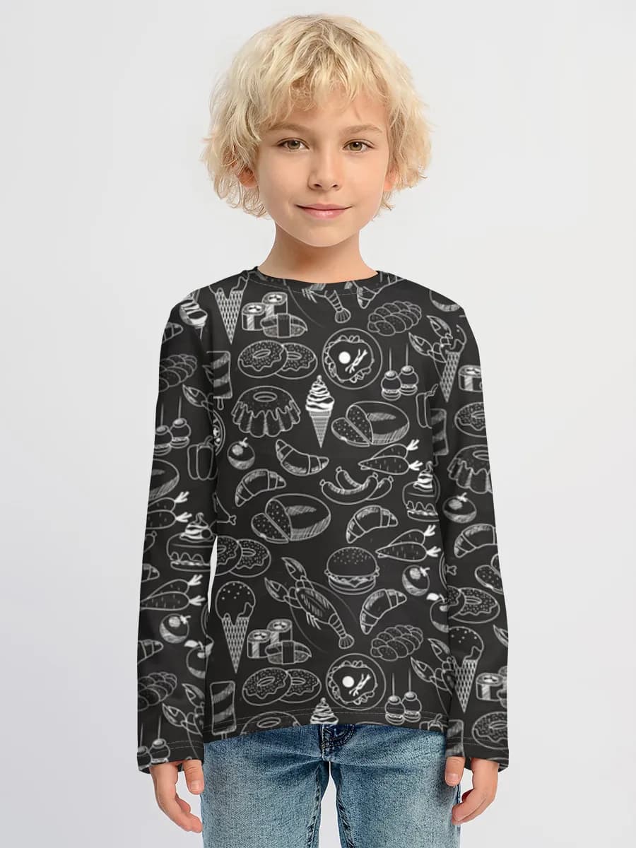 Kinder Baumwoll Langarmshirt
