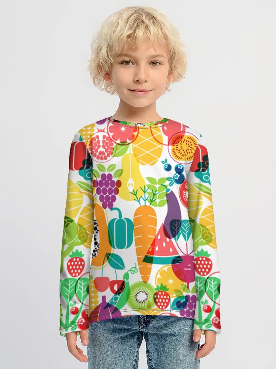 Camisa de manga larga de algodón para niños