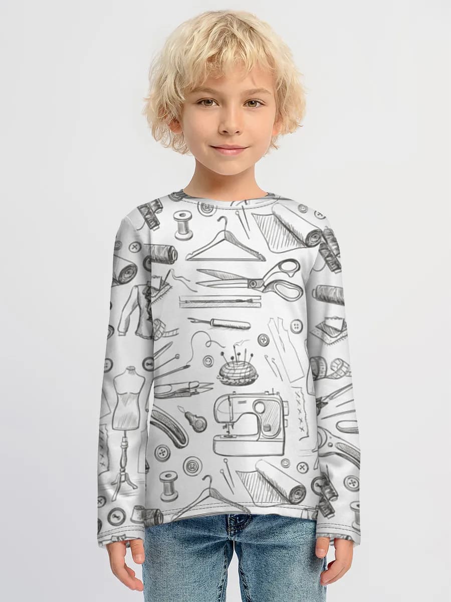 Children's cotton long sleeve shirt