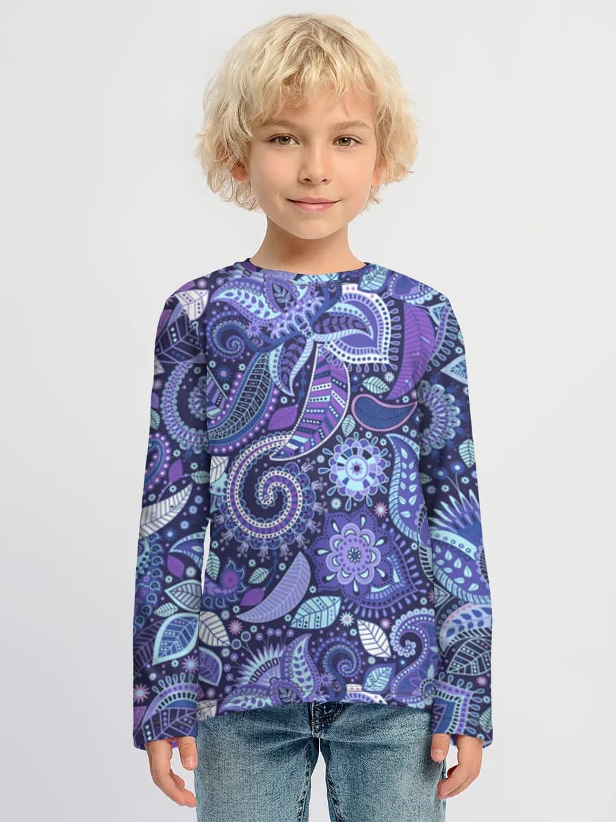 Kinder Baumwoll Langarmshirt