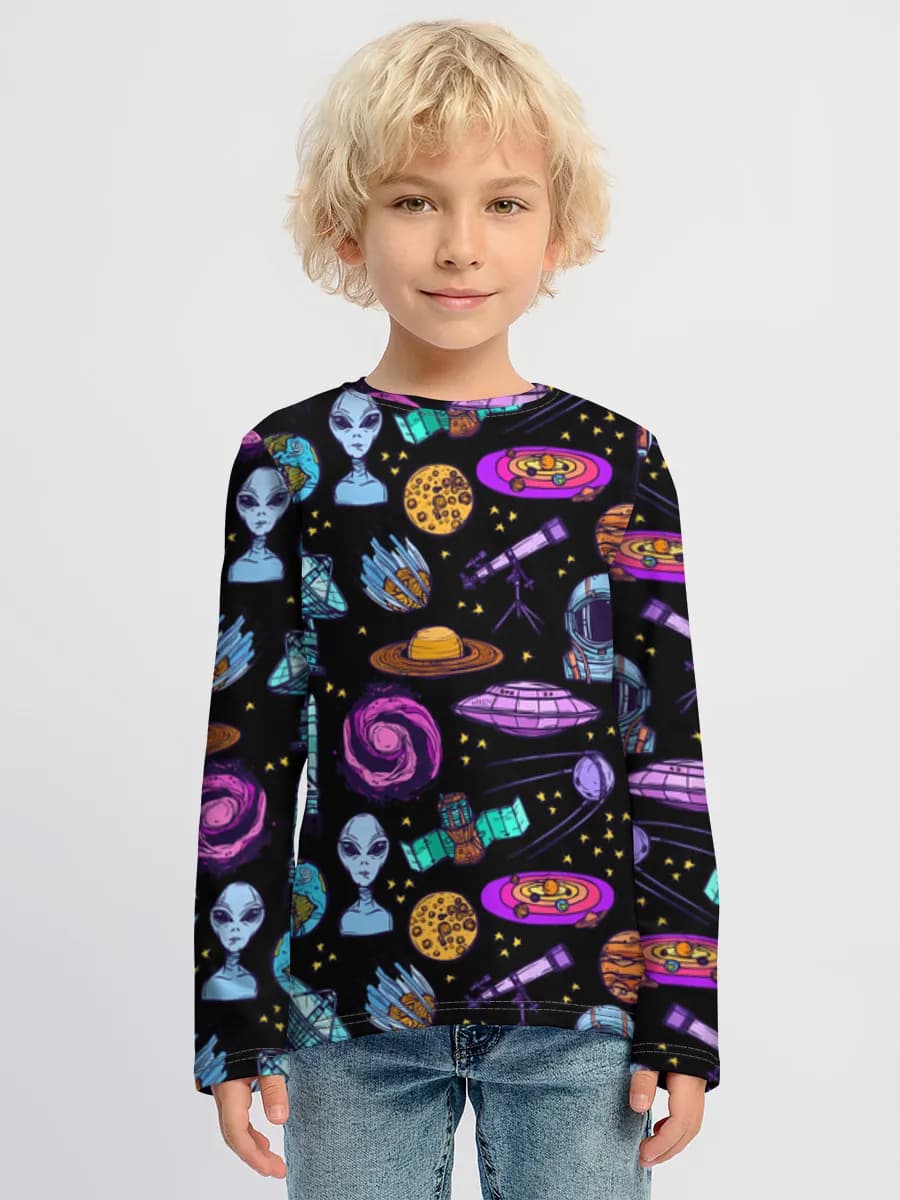Children's cotton long sleeve shirt