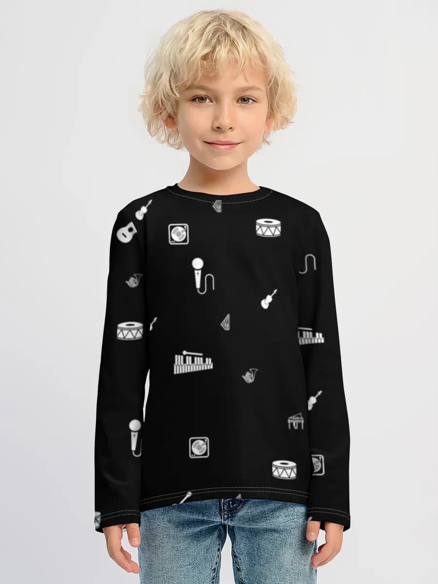 Camisa de manga larga de algodón para niños