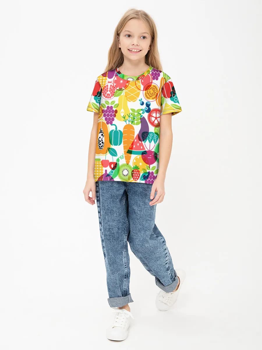 Camiseta de algodón para niñas