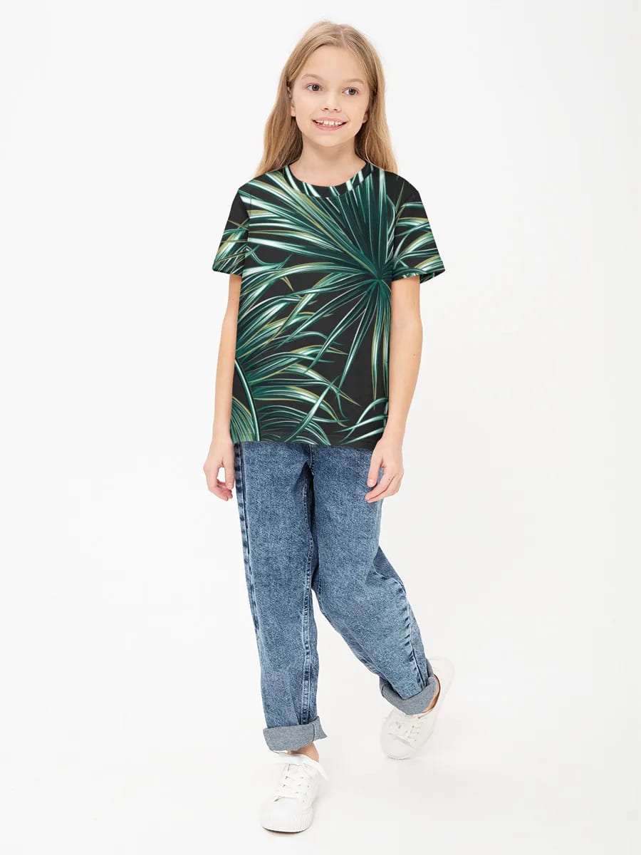 Neon Tropical Palm Leaves