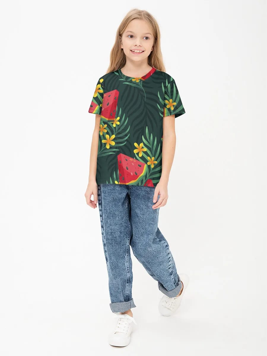 Motifs Floraux Pastèque Tropicale