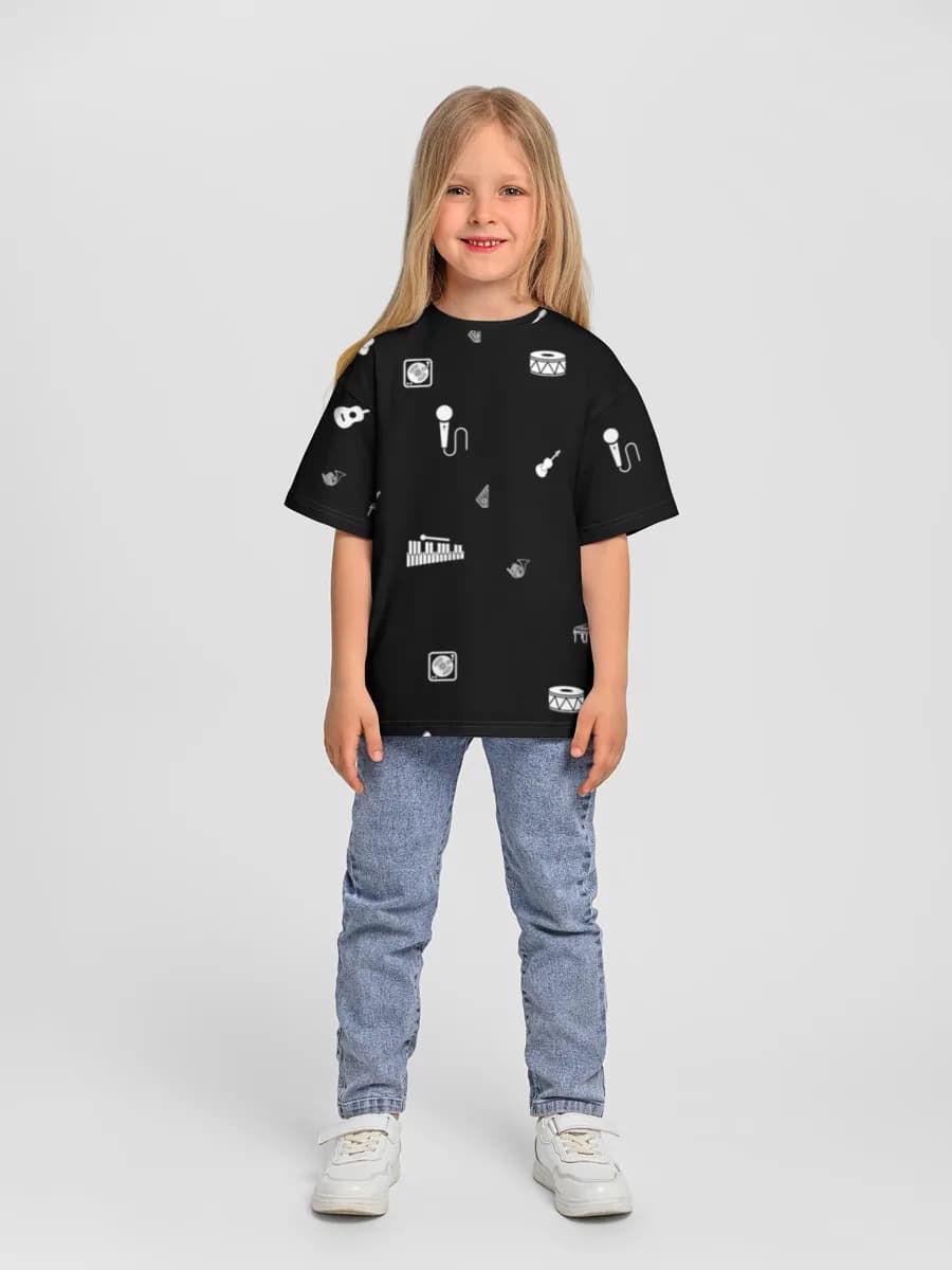 Camiseta infantil. De talla grande.