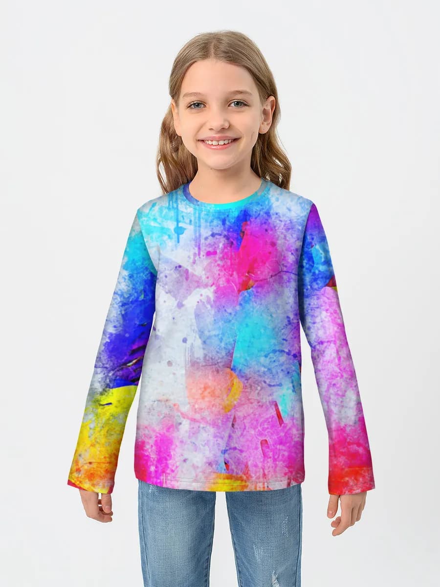 Kinder Baumwoll Langarmshirt