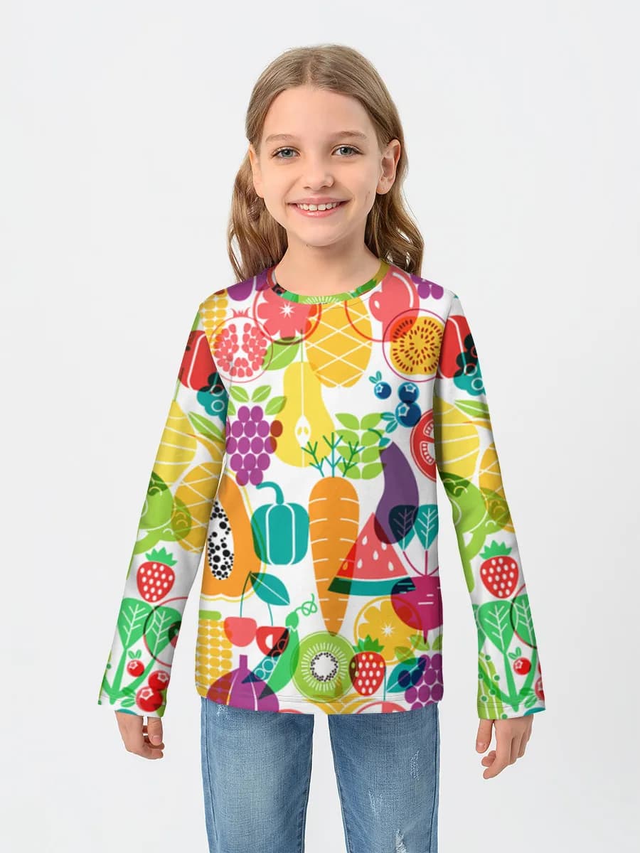 Camisa de manga larga de algodón para niños