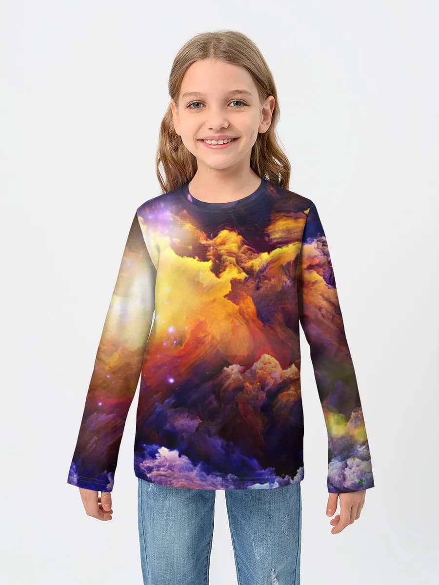 Children's cotton long sleeve shirt