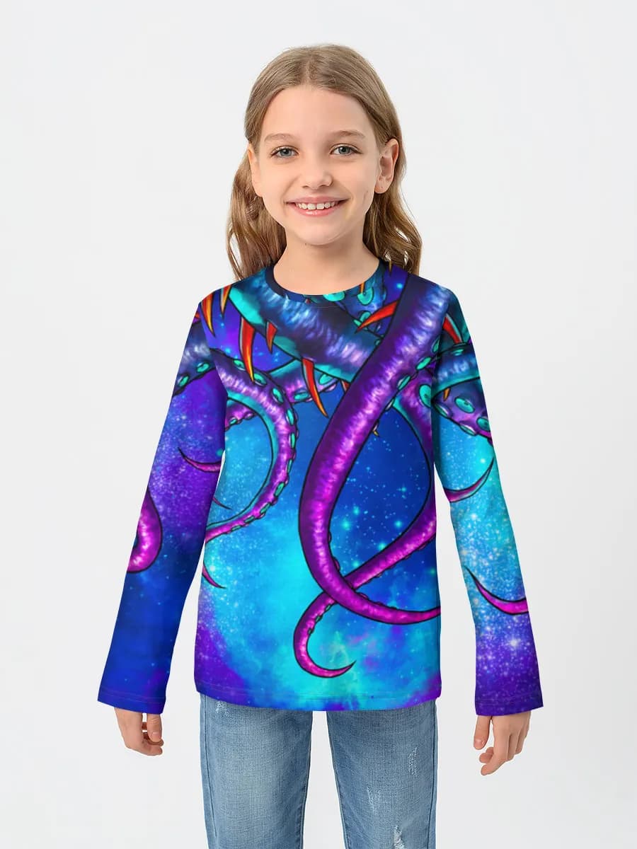 Children's cotton long sleeve shirt