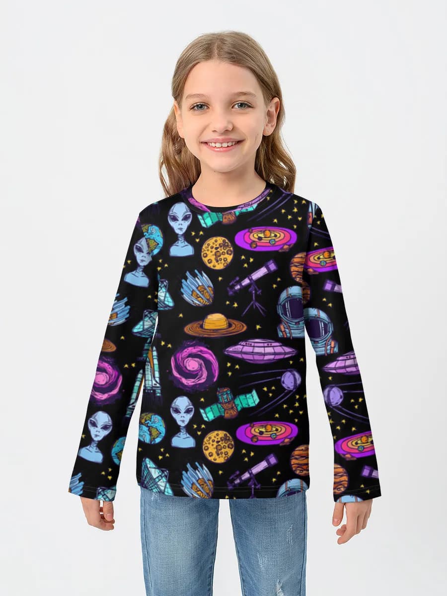 Children's cotton long sleeve shirt
