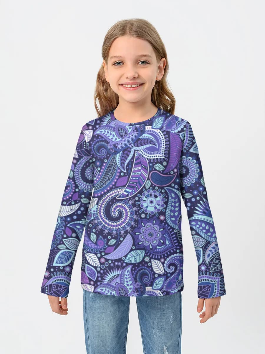 Kinder Baumwoll Langarmshirt
