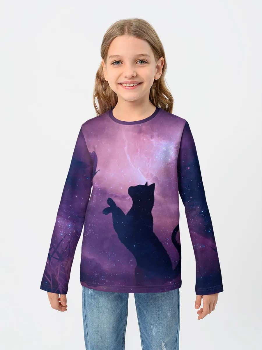 Children's cotton long sleeve shirt