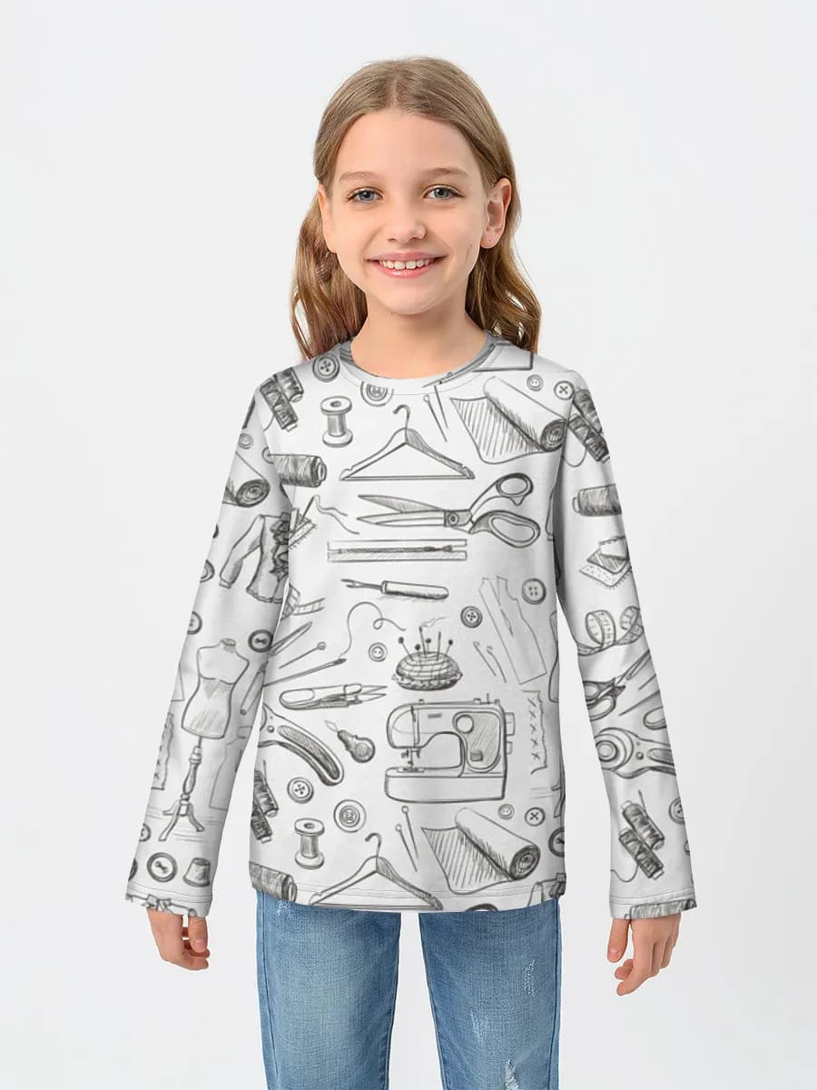 Children's cotton long sleeve shirt