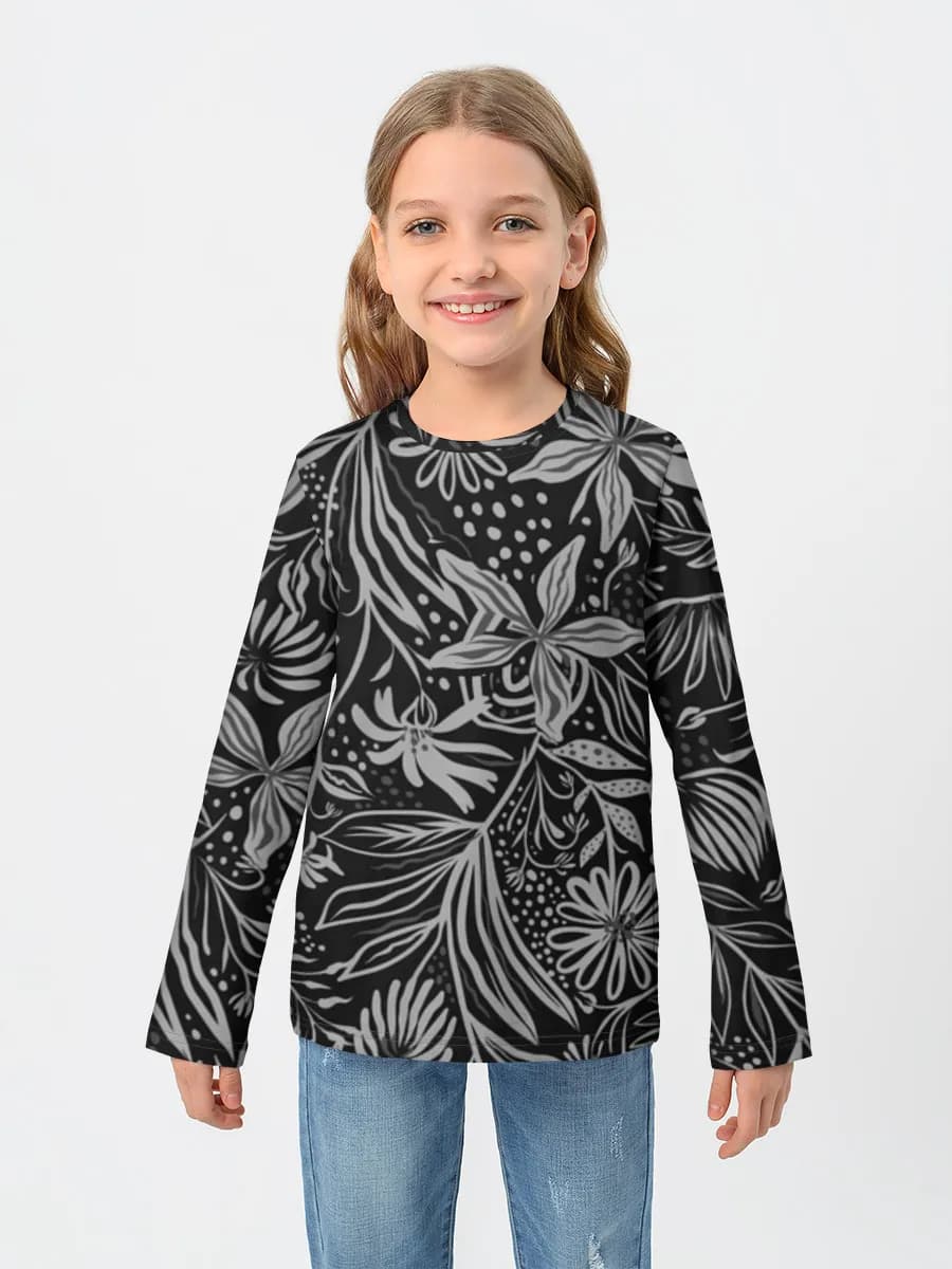Camisa de manga larga de algodón para niños