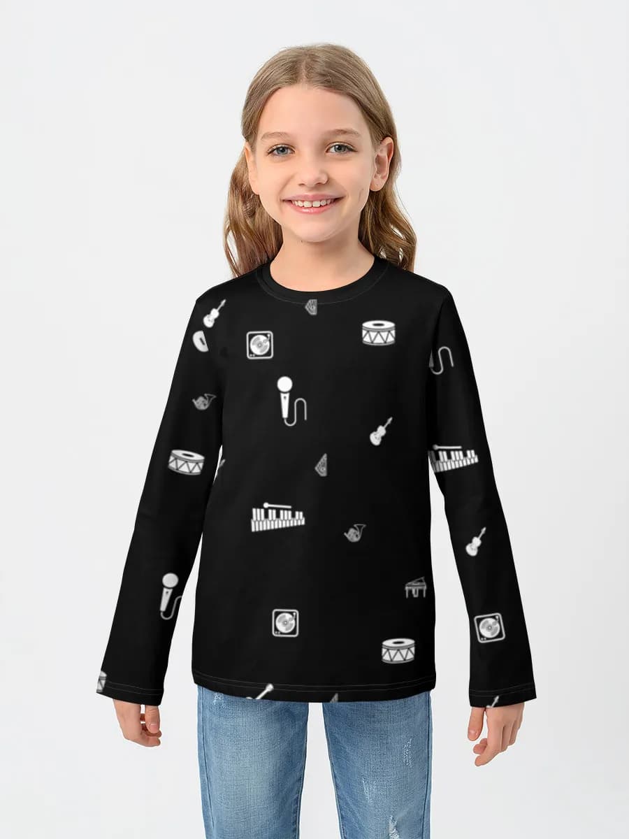 Camisa de manga larga de algodón para niños