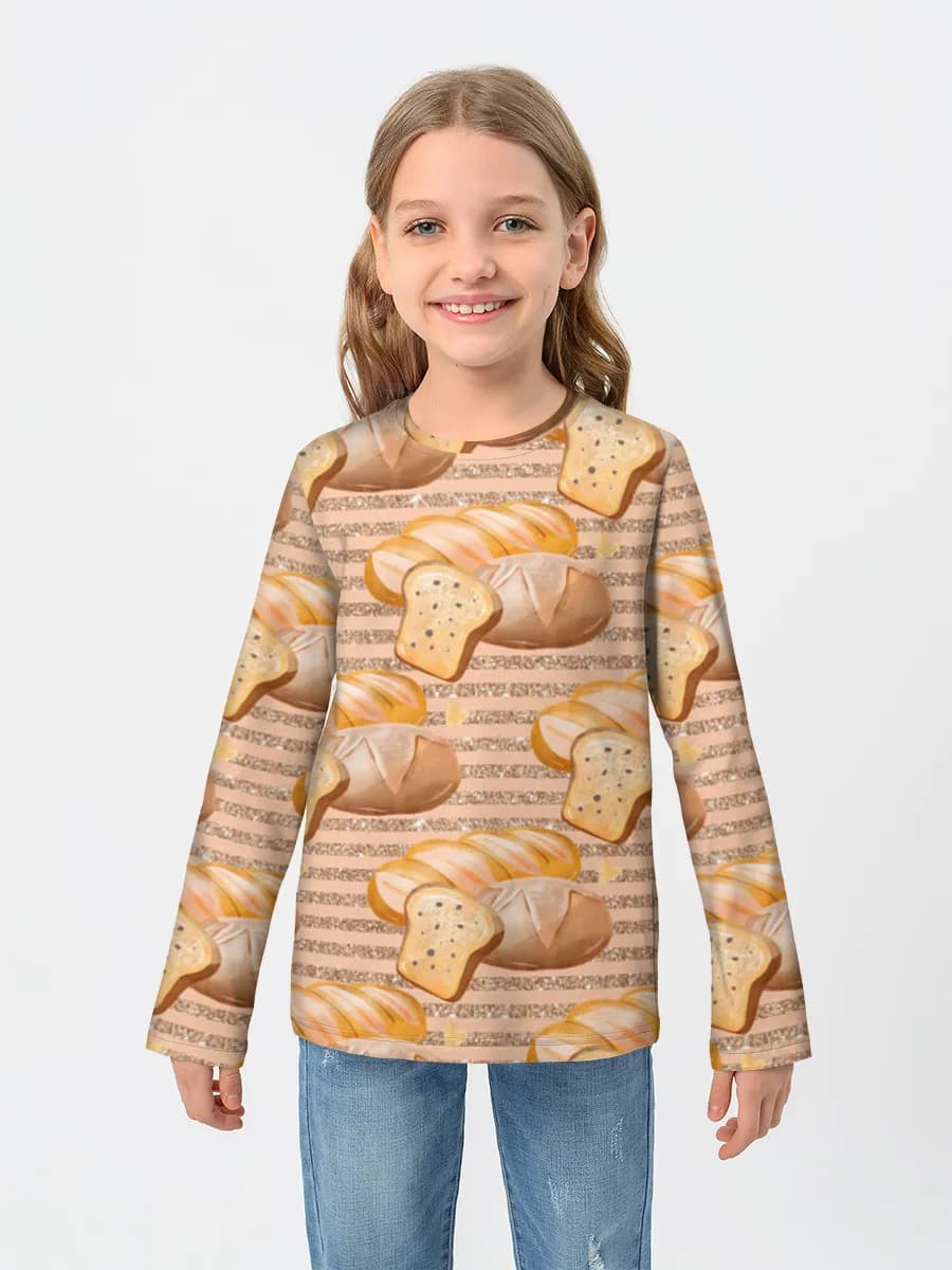 Kinder Baumwoll Langarmshirt