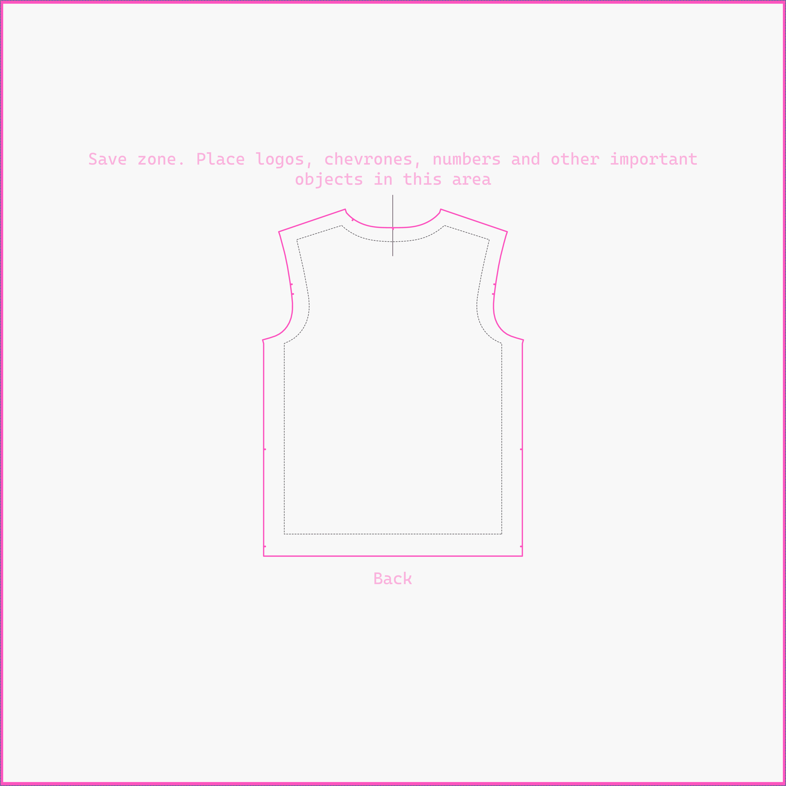 Spec B print-ready back canvas with the 4096 by 4096 back panel at the centre